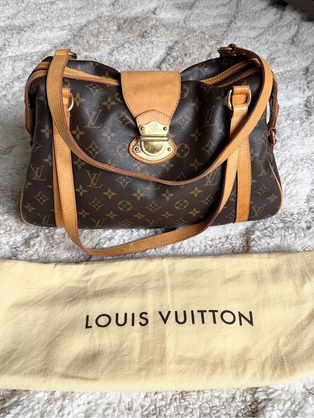 LOUIS VUITTON Monogram Canvas Stresa PM Shoulder Bag Satchel